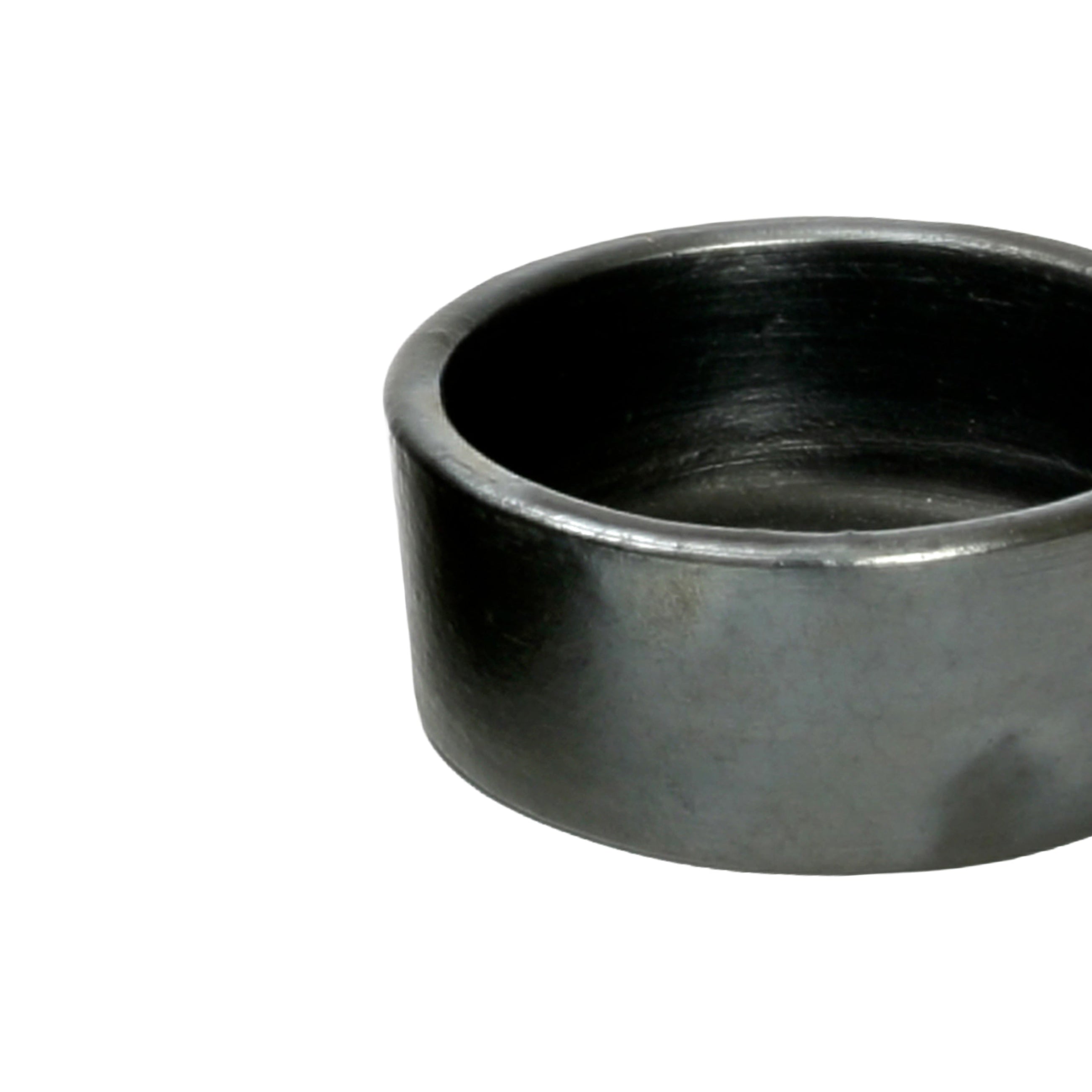 The Burned Cylinder Dish - Black - S – terracotta bowl in black – product view 2