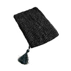 The Raffia Clutch - Black - L – raffia clutch in black – product view 1