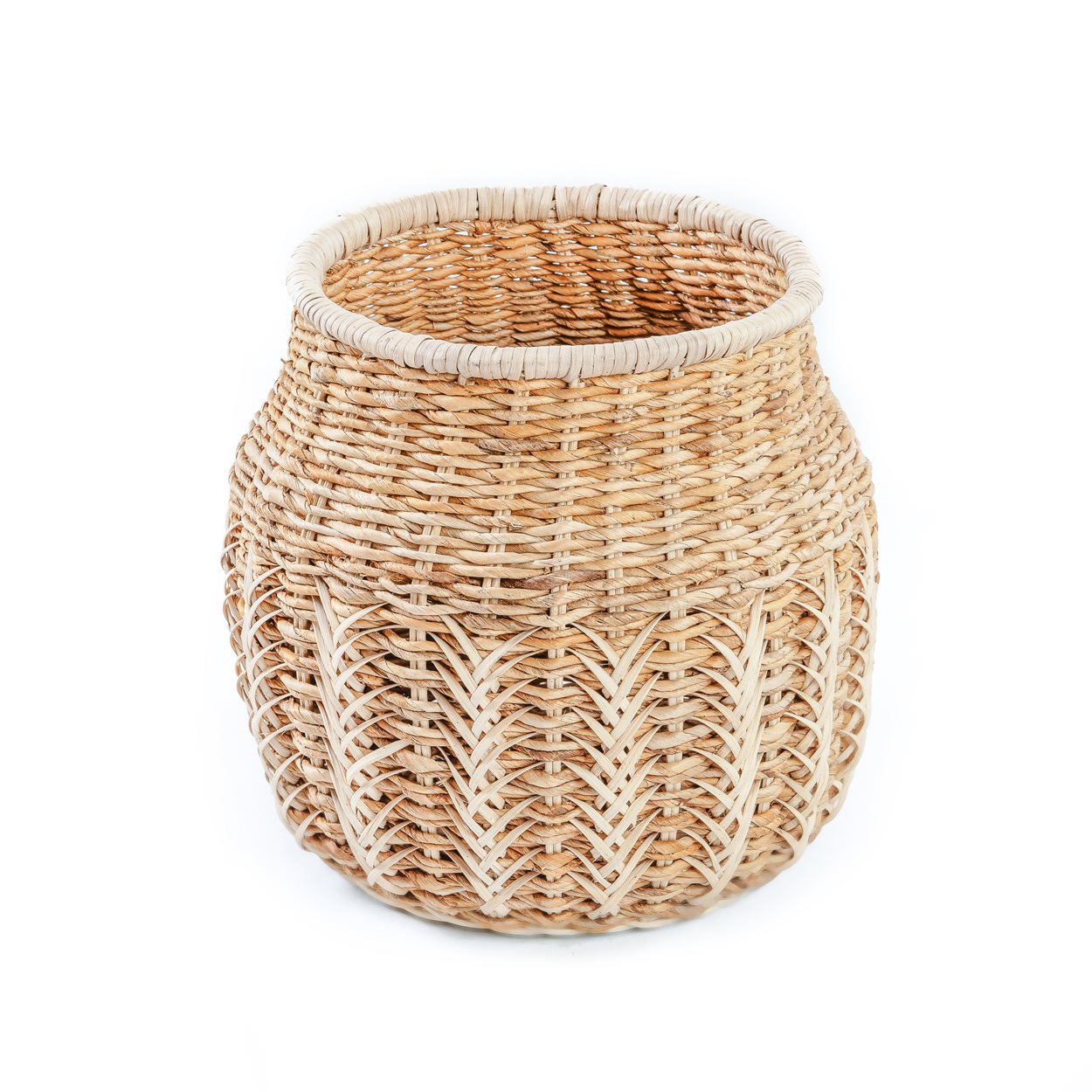 The Luziru Basket - Natural - M in rattan — handmade luxury storage basket curated by Laiyahome