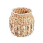 The Luziru Basket - Natural - M in rattan — handmade luxury storage basket curated by Laiyahome