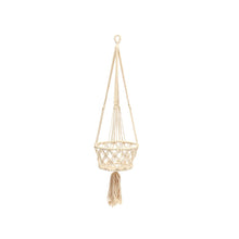 The Macrame Plant Holder - White - M