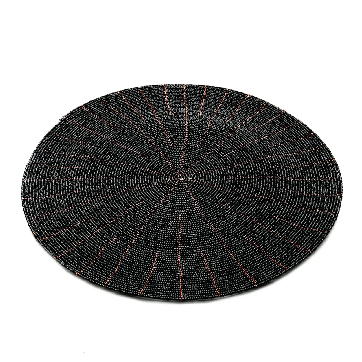 The Beaded Placemat - Black in plastic — handmade luxury placemat curated by Laiyahome — view 3