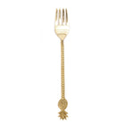 The Pineapple Fork - Gold in brass — handmade luxury table fork curated by Laiyahome — view 3