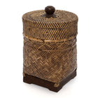 The Bathroom Bin Basket - Natural Brown in rattan — handmade luxury storage basket curated by Laiyahome