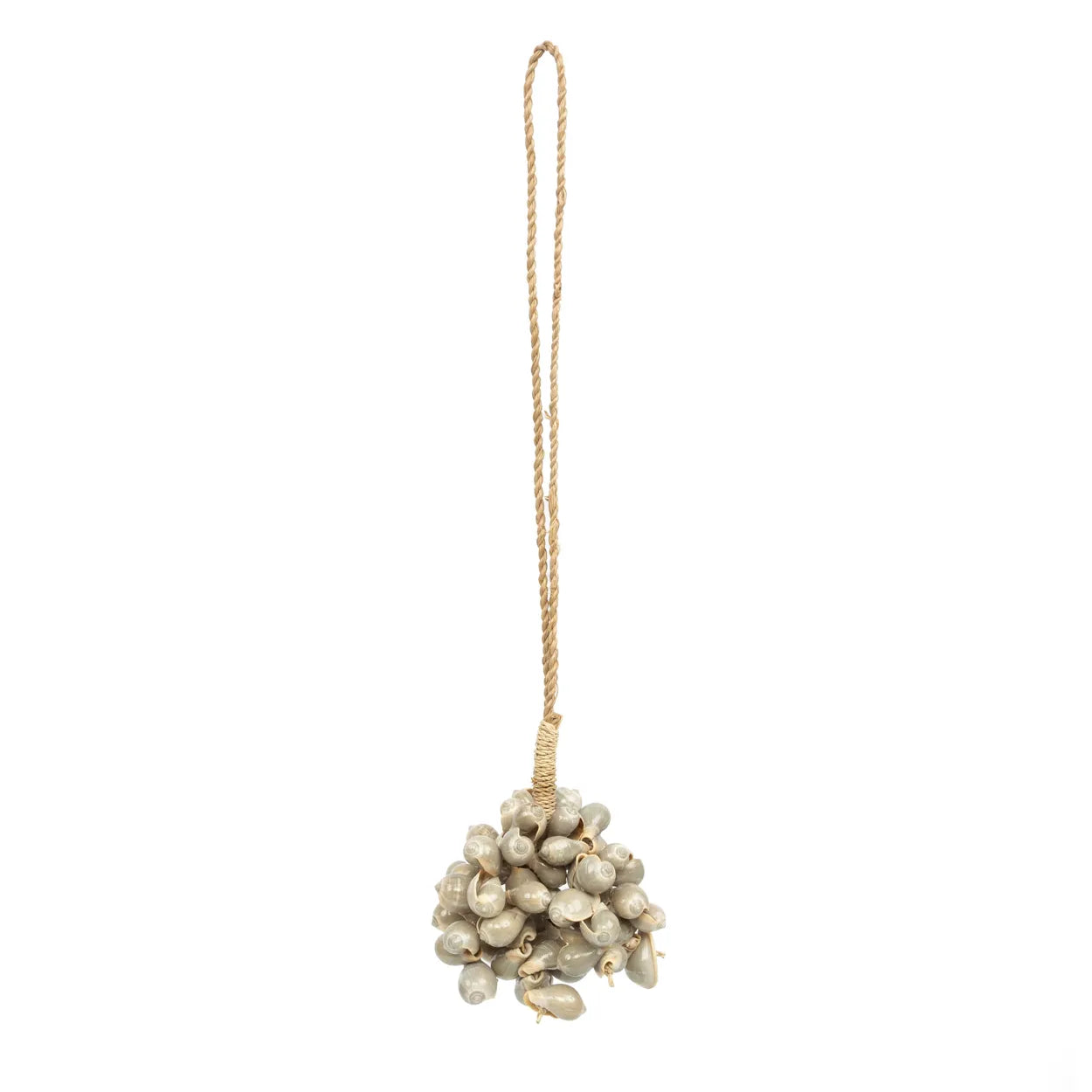 The Grey Shell Tassel in shell — handmade luxury wall decoration curated by Laiyahome — view 3