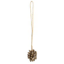 The Brown Cowrie Shell Tassel in shell — handmade luxury wall decoration curated by Laiyahome — view 3