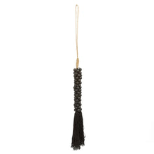 The Wooden Beads with Cotton Tassel - Black in wood — handmade luxury wall decoration curated by Laiyahome — view 3