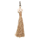 The Raffia Cowrie Shell Keychain in raffia — handmade luxury keychain curated by Laiyahome — view 3