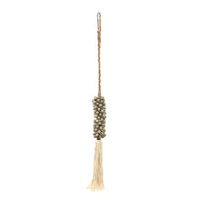 The Shell & Cotton Tassel - Grey in shell — handmade luxury wall decoration curated by Laiyahome — view 3