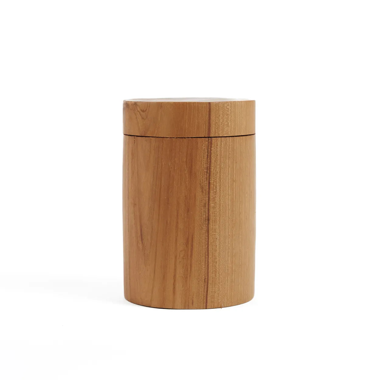 The Teak Root Jar - M in wood — handmade luxury storage jar curated by Laiyahome