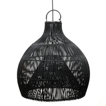 The Lobster Trap Pendant - Black - L in rattan — handmade luxury pendant lamp curated by Laiyahome — view 3