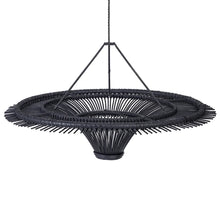 The Sky Pendant - Black - XXL in rattan — handmade luxury pendant lamp curated by Laiyahome — view 3