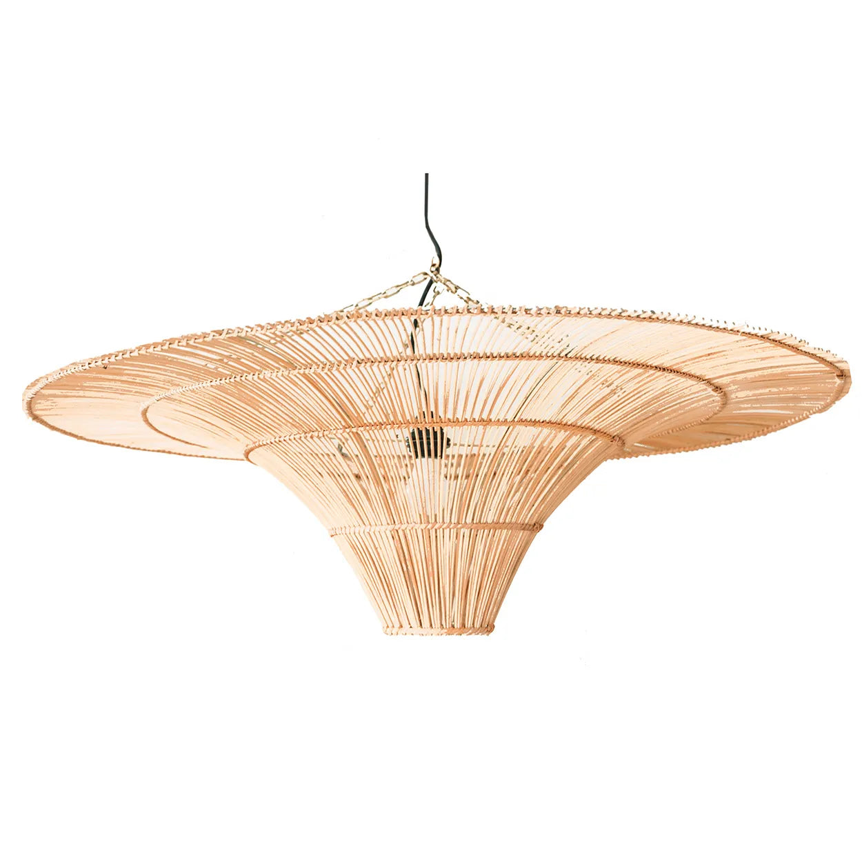 The Sky Pendant - Natural - XXL in rattan — handmade luxury pendant lamp curated by Laiyahome