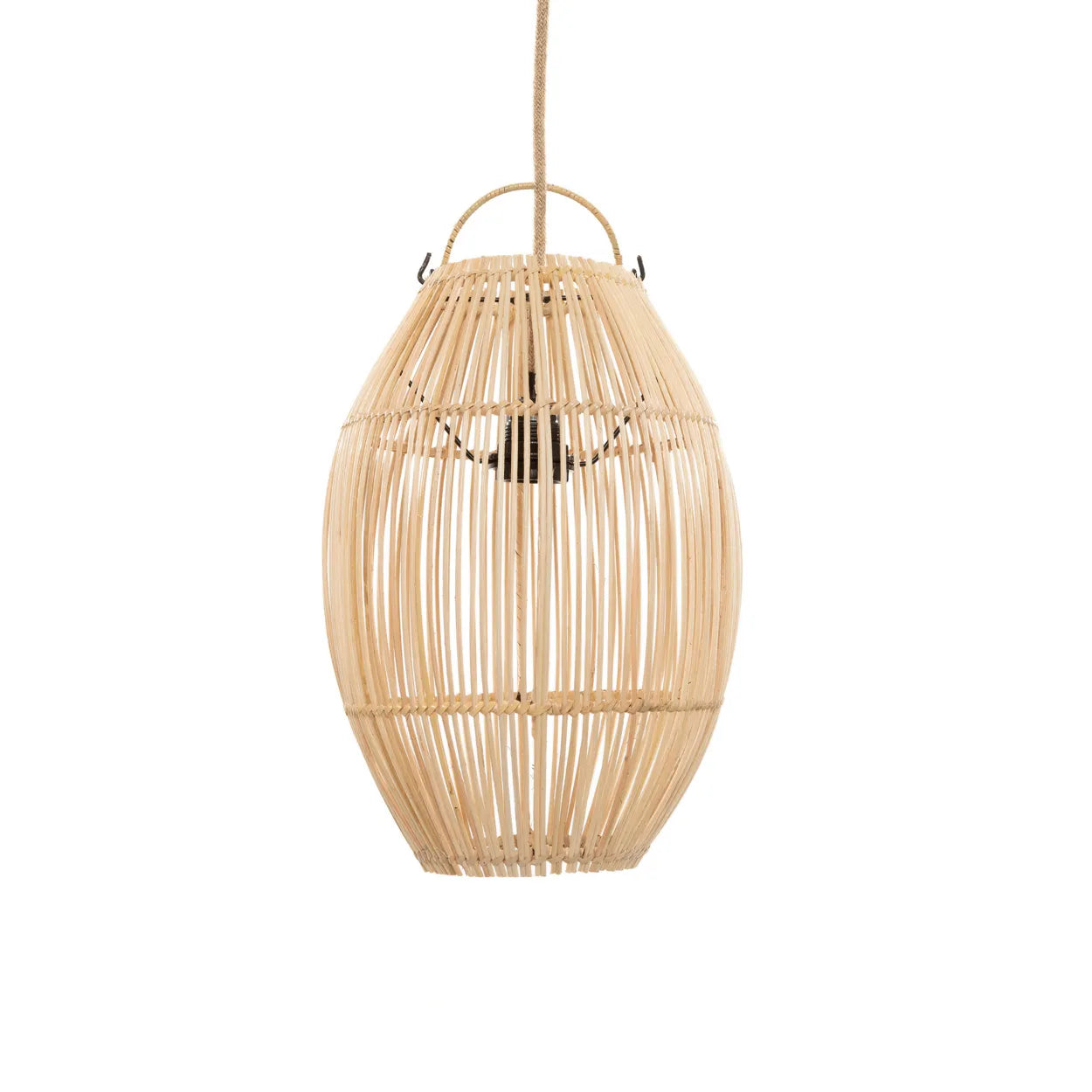 The Zuri Pendant - Natural - S in rattan — handmade luxury pendant lamp curated by Laiyahome — view 3