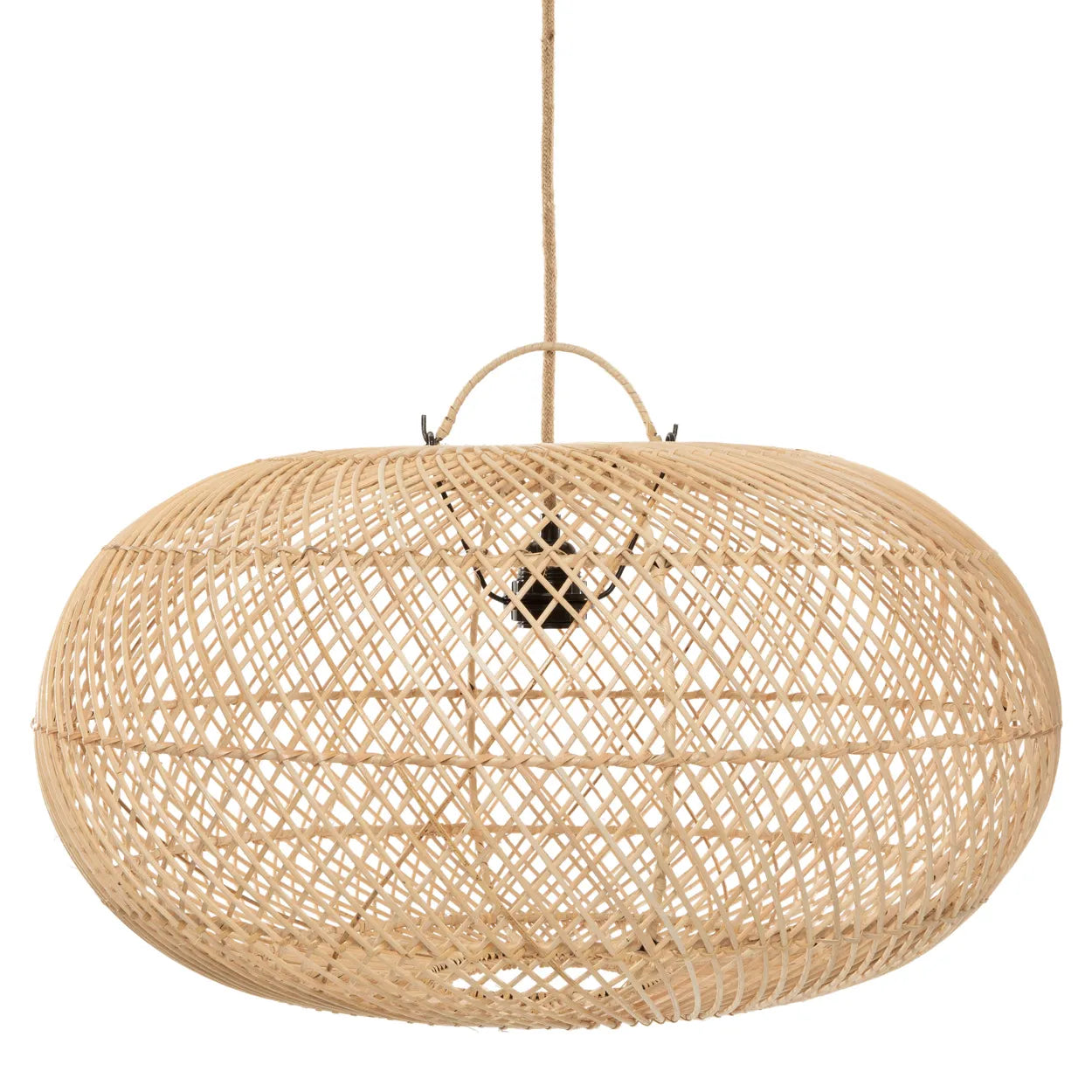 The Wholly Pendant - Natural - L in rattan — handmade luxury pendant lamp curated by Laiyahome — view 3