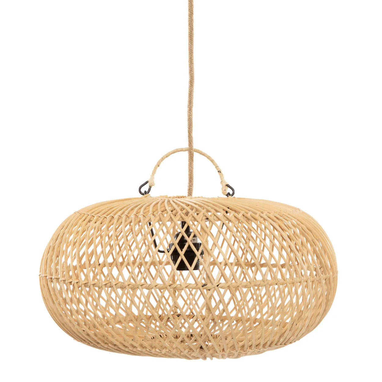 The Wholly Pendant - Natural - S in rattan — handmade luxury pendant lamp curated by Laiyahome — view 3