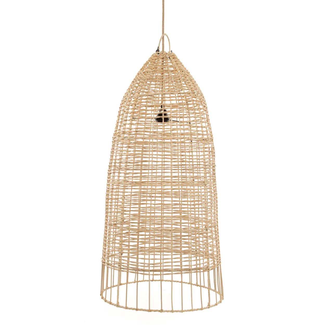 The Elba Pendant - Natural - L in rattan — handmade luxury pendant lamp curated by Laiyahome