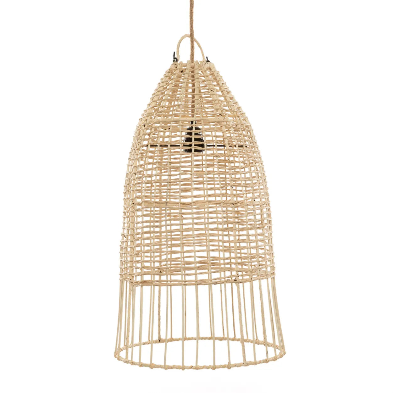 The Elba Pendant - Natural - M in rattan — handmade luxury pendant lamp curated by Laiyahome — view 3