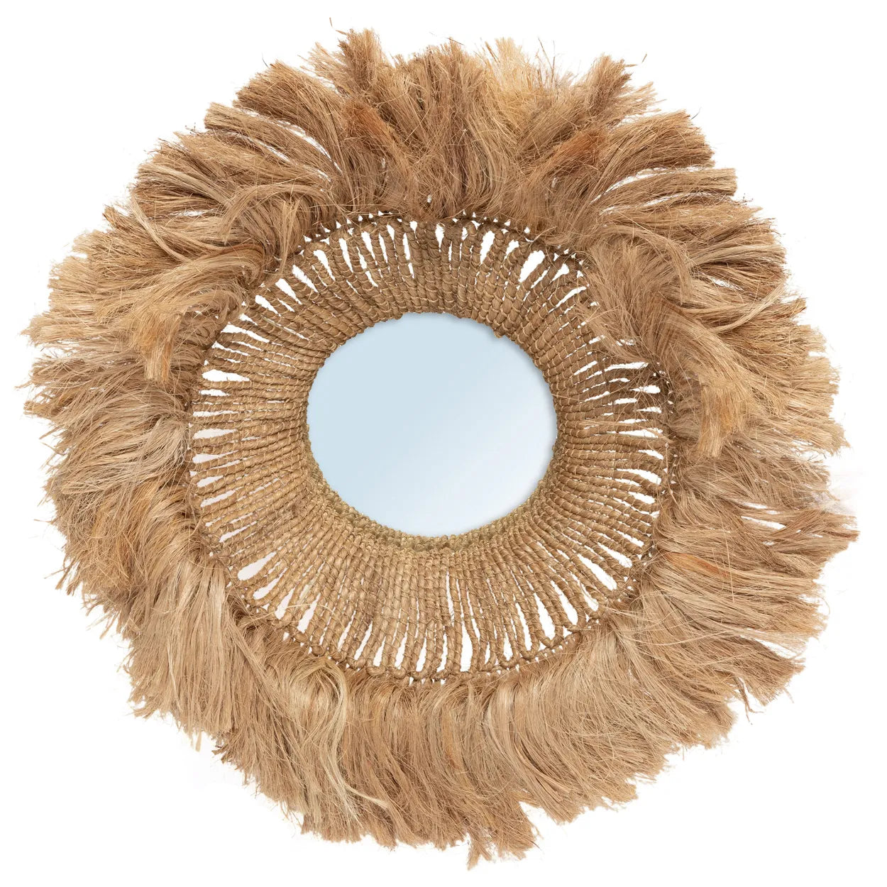The Abaca Solomon Mirror - Natural in grass — handmade luxury wall mirror curated by Laiyahome — view 3