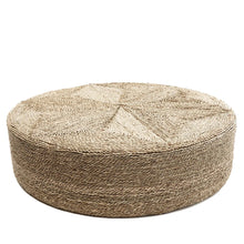 The Huge Pouffe - Natural in seagrass — handmade luxury ottoman curated by Laiyahome — view 3