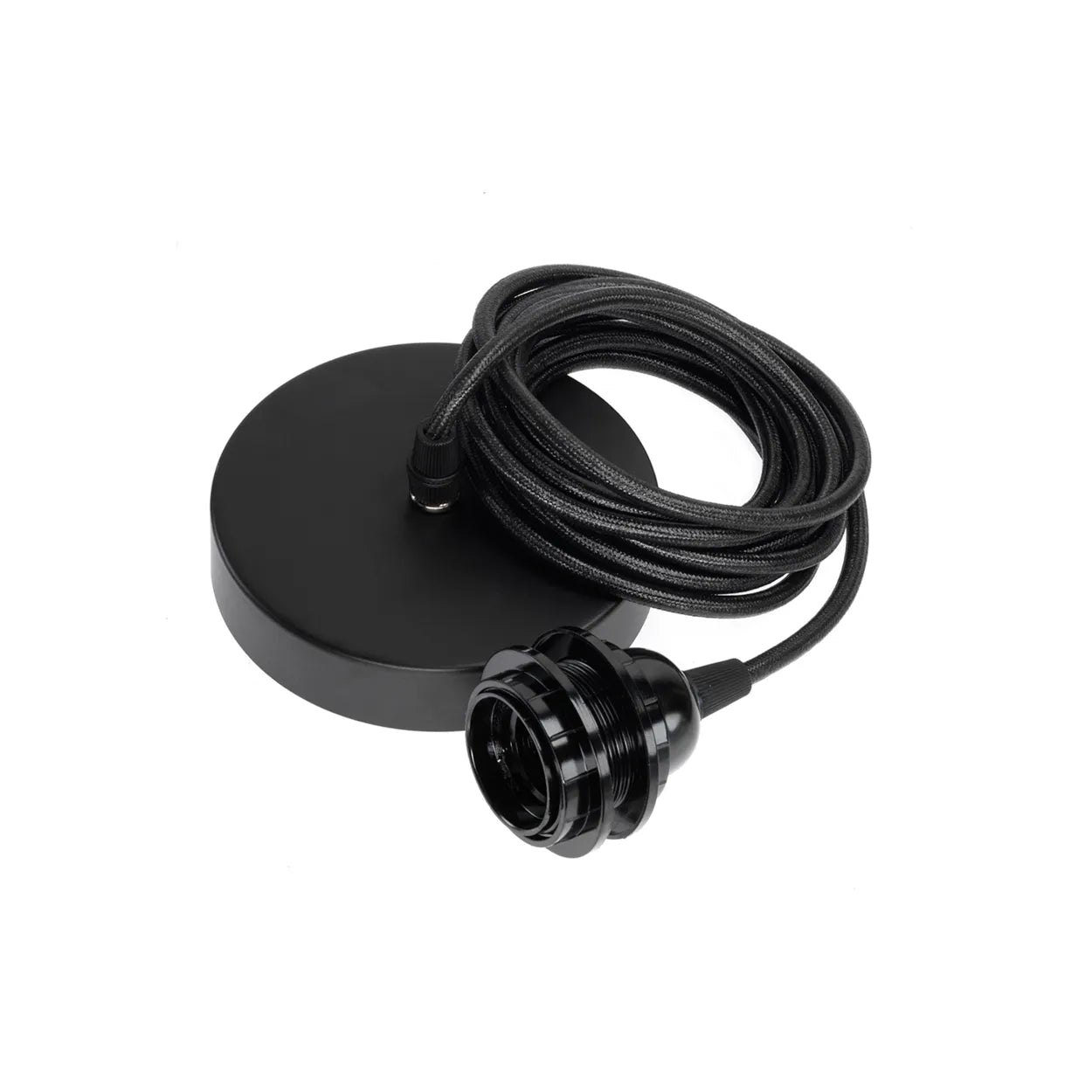 Fitting Lamps Ceiling - Black - 1 Fitting in cotton — handmade luxury ceiling light curated by Laiyahome — view 3