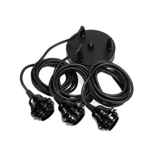 Fitting Lamps Ceiling - Black - 3 Fittings in cotton — handmade luxury ceiling light curated by Laiyahome — view 3