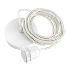 Fitting Lamps Ceiling - White - 1 Fitting in cotton — handmade luxury ceiling light curated by Laiyahome — view 3