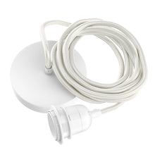 Fitting Lamps Ceiling - White - 1 Fitting in cotton — handmade luxury ceiling light curated by Laiyahome — view 3