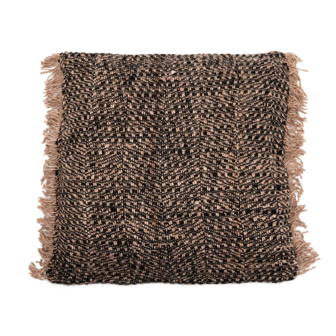 The Oh My Gee Cushion Cover - Black Copper - 60x60 in cotton — handmade luxury cushion cover curated by Laiyahome — view 3