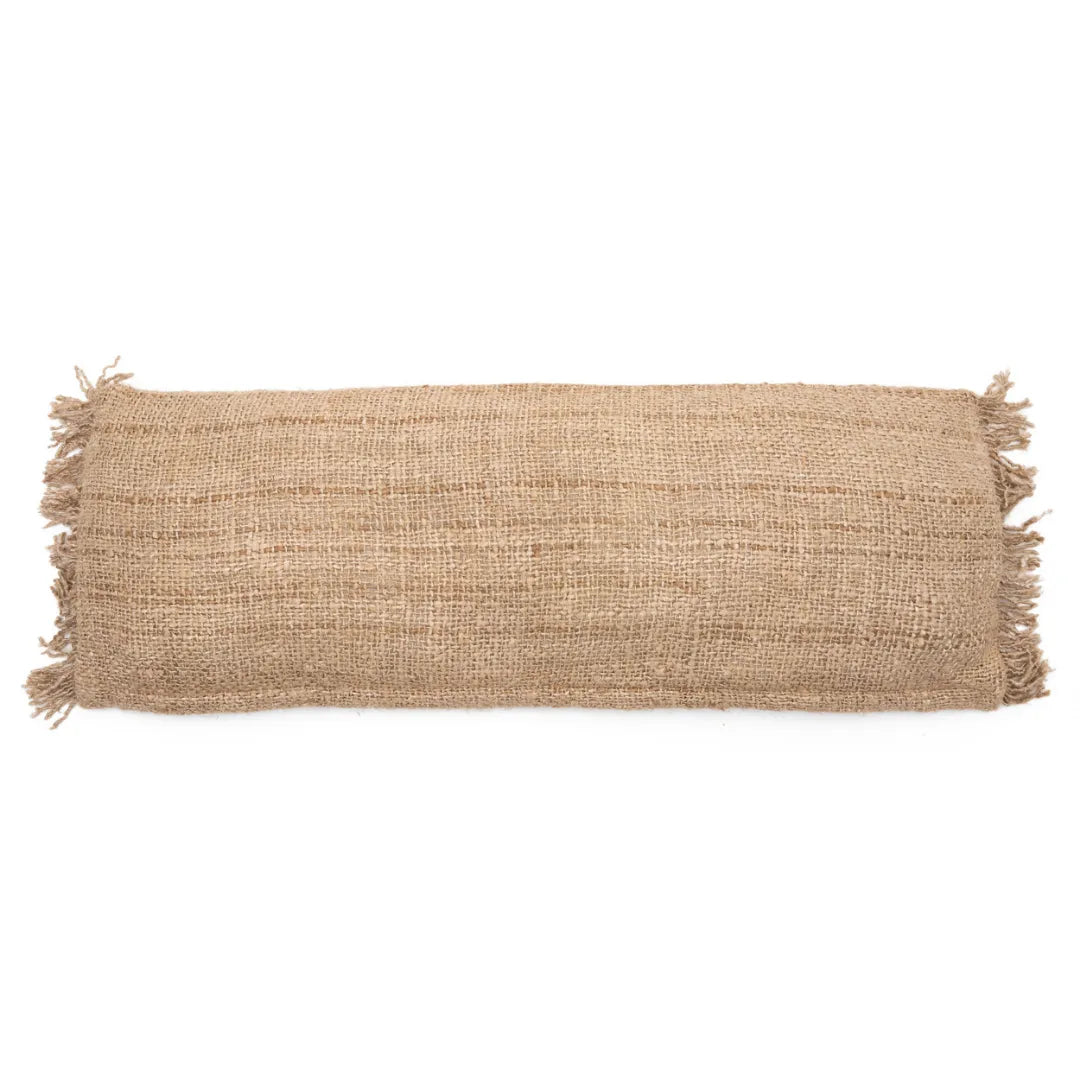 The Oh My Gee Cushion Cover - Beige - 35x100 in cotton — handmade luxury cushion cover curated by Laiyahome — view 3