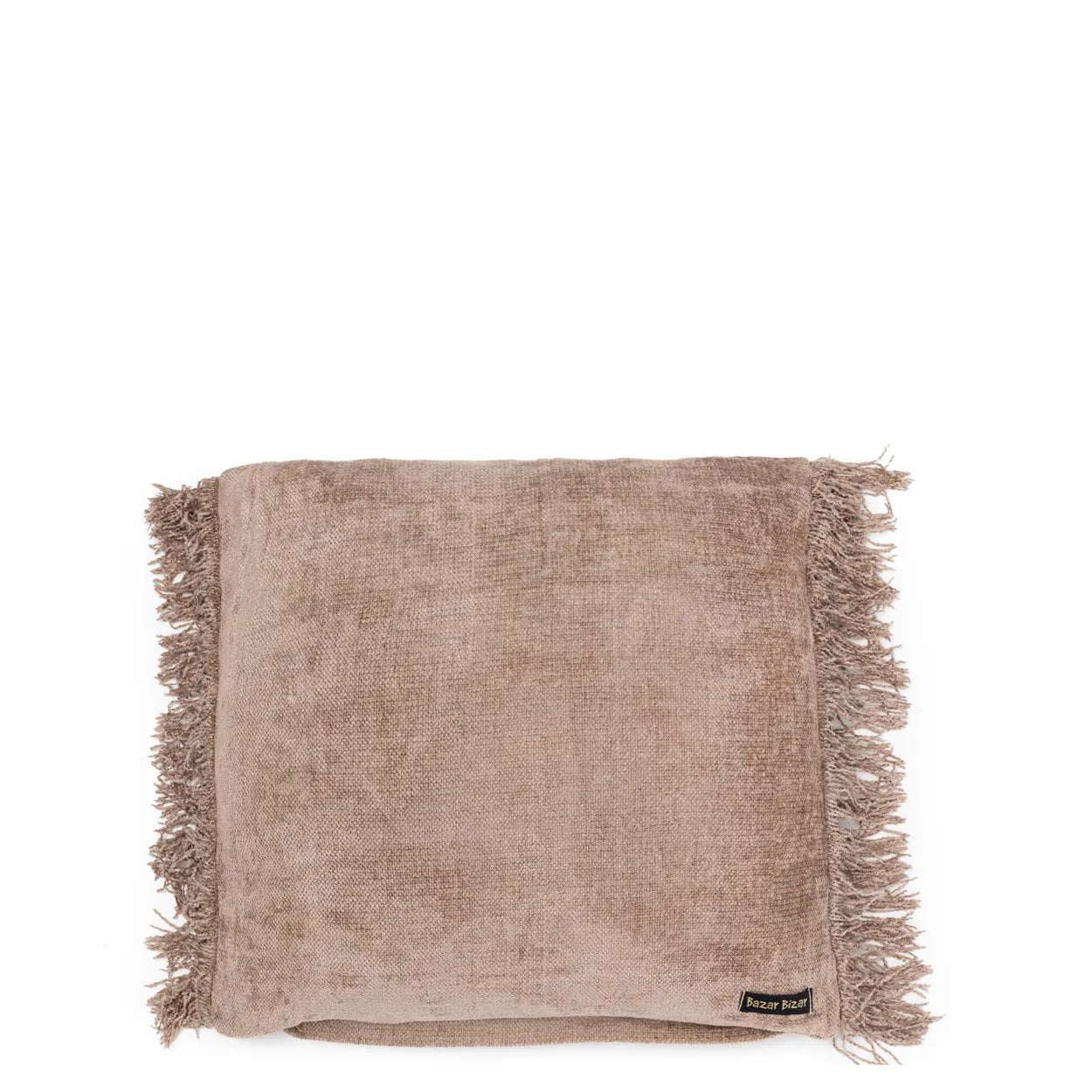 The Oh My Gee Cushion Cover - Concrete Velvet - 40x40 in velvet — handmade luxury cushion cover curated by Laiyahome — view 3