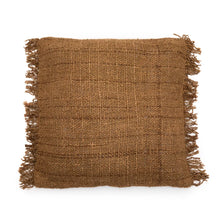 The Oh My Gee Cushion Cover - Brown - 60x60 in cotton — handmade luxury cushion cover curated by Laiyahome — view 3
