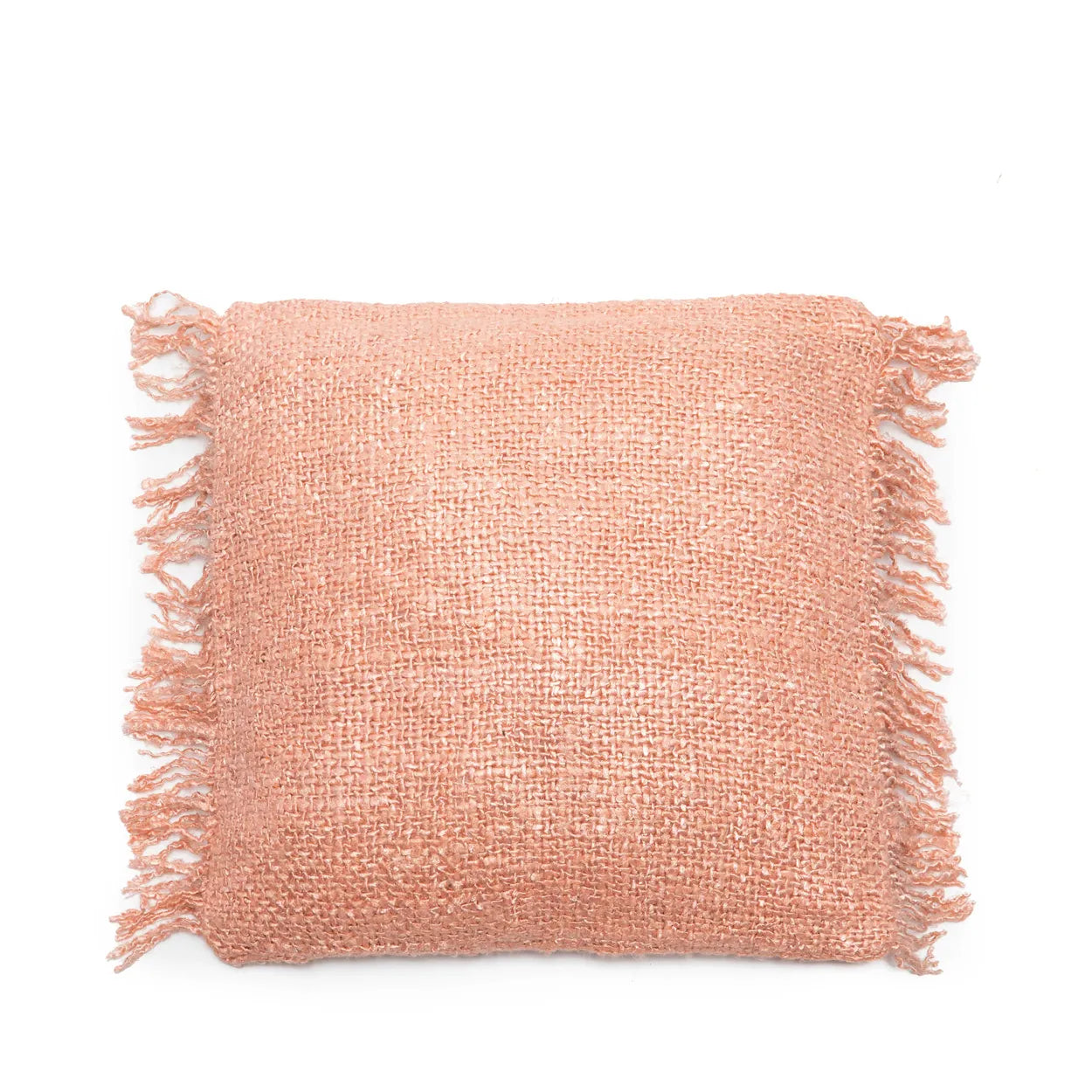 The Oh My Gee Cushion Cover - Salmon Pink - 40x40 in cotton — handmade luxury cushion cover curated by Laiyahome — view 3