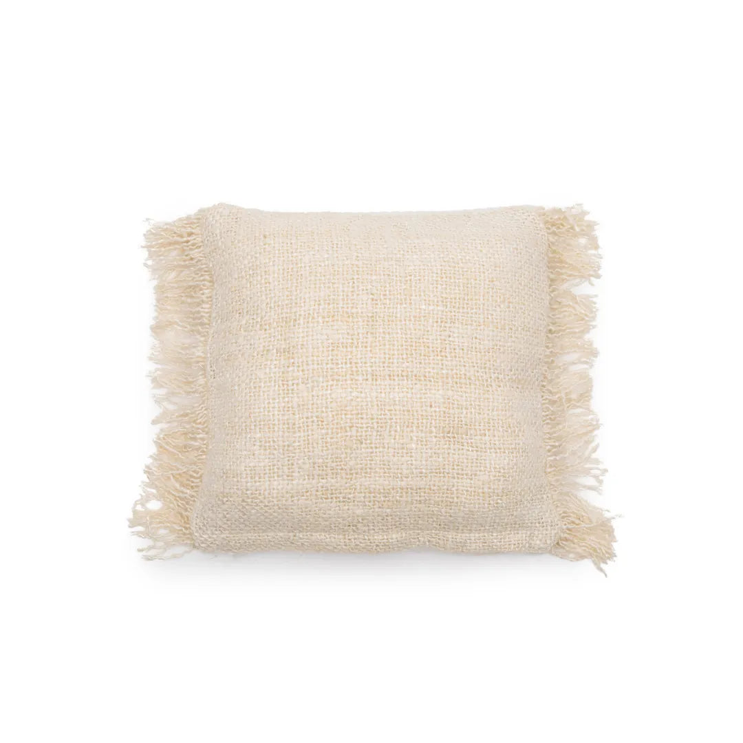 The Oh My Gee Cushion Cover - Cream - 40x40 in cotton — handmade luxury cushion cover curated by Laiyahome — view 3