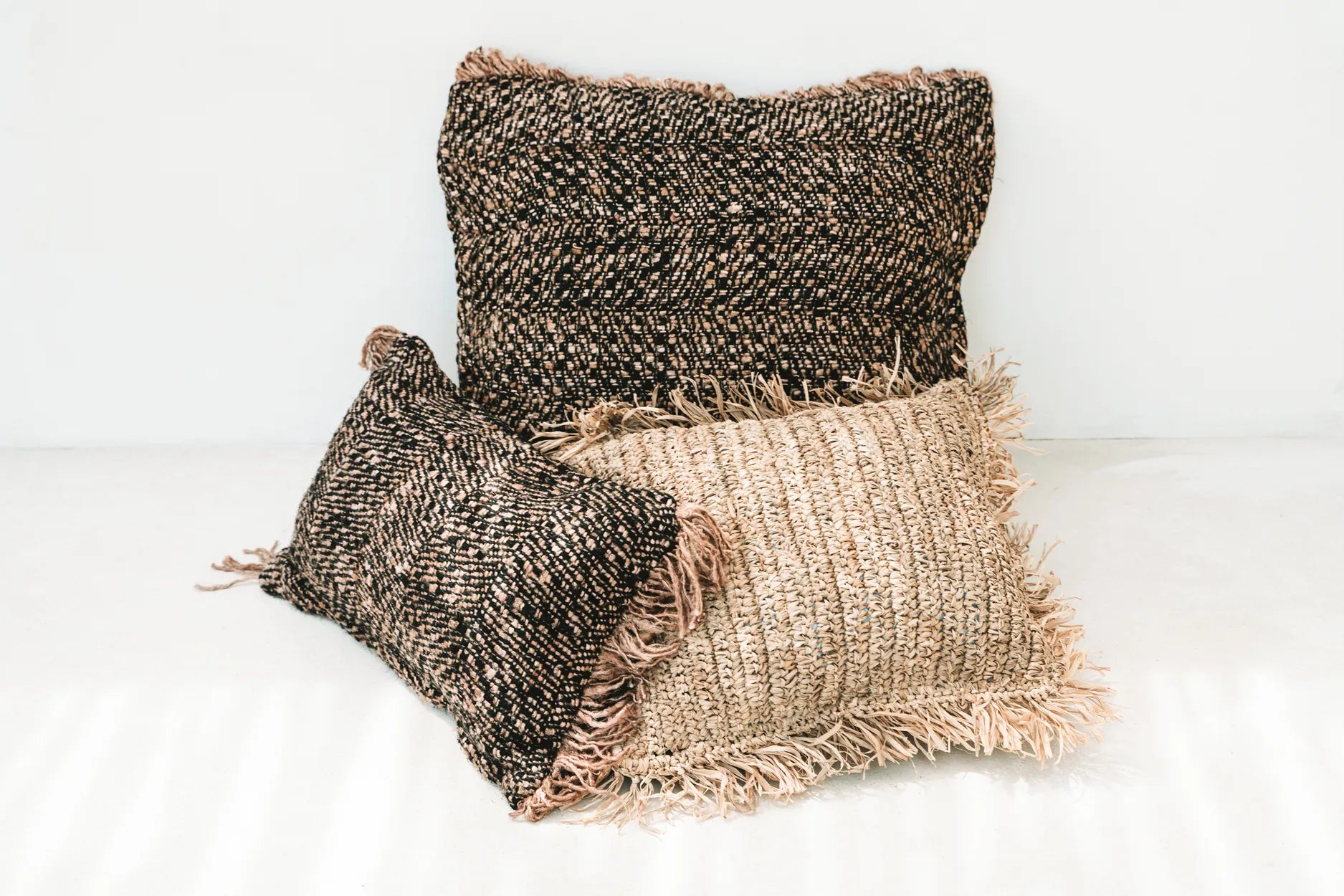 The Oh My Gee Cushion Cover - Black Copper - 60x60 in cotton — handmade luxury cushion cover curated by Laiyahome — view 4