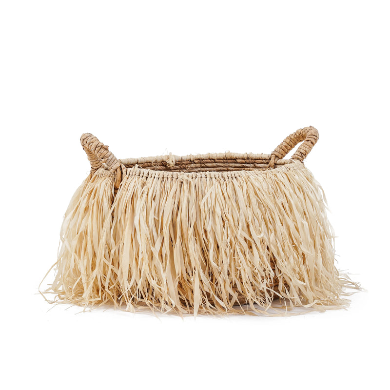 The Raffia Basket - L in raffia — handmade luxury storage basket curated by Laiyahome