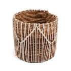 The Macra-mazing Basket - Natural White - L in cotton — handmade luxury storage basket curated by Laiyahome — view 3