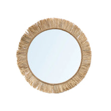 The Tahiti Mirror - Natural in raffia — handmade luxury wall mirror curated by Laiyahome — view 3