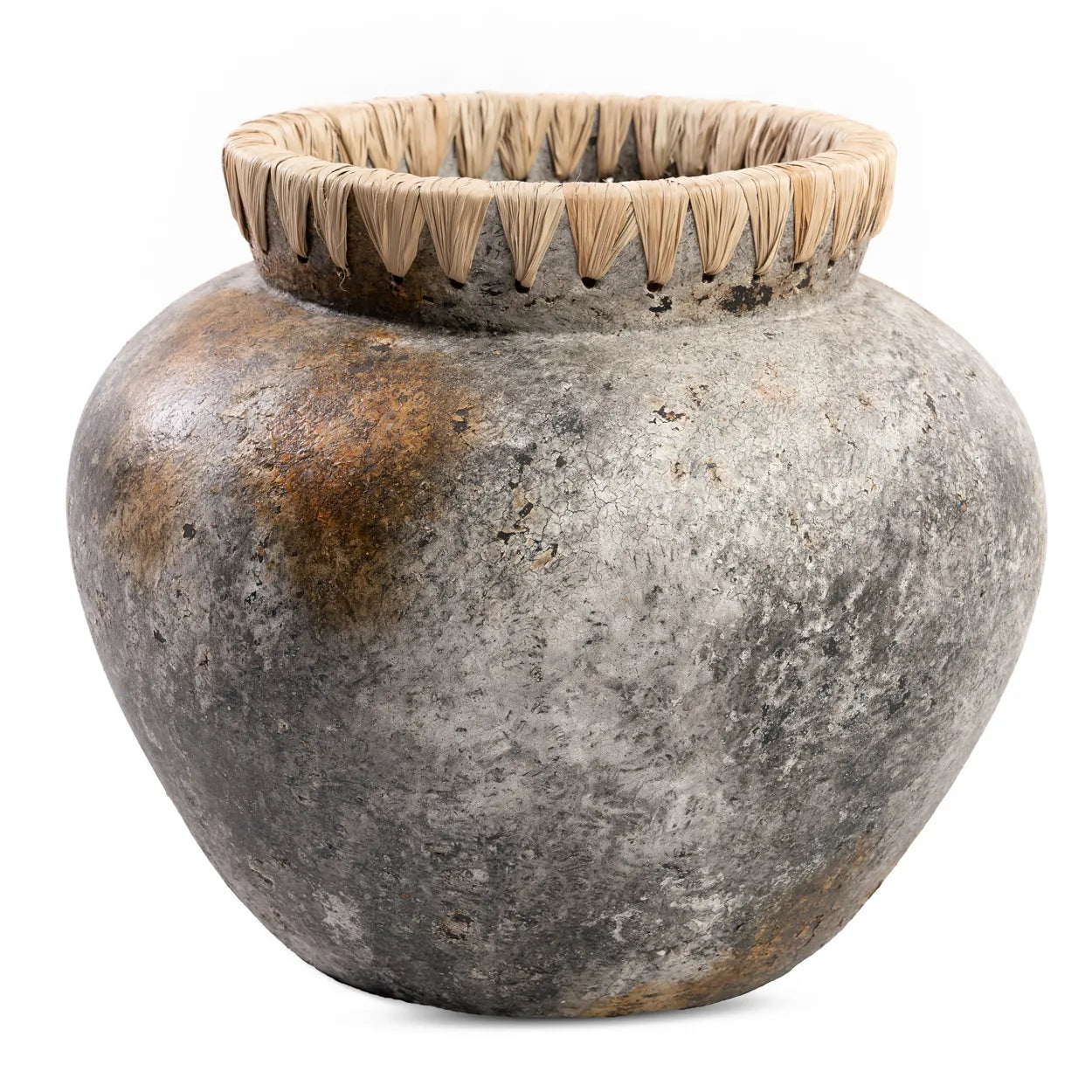 The Styly Vase - Antique Grey - L in terracotta — handmade luxury vase curated by Laiyahome — view 3