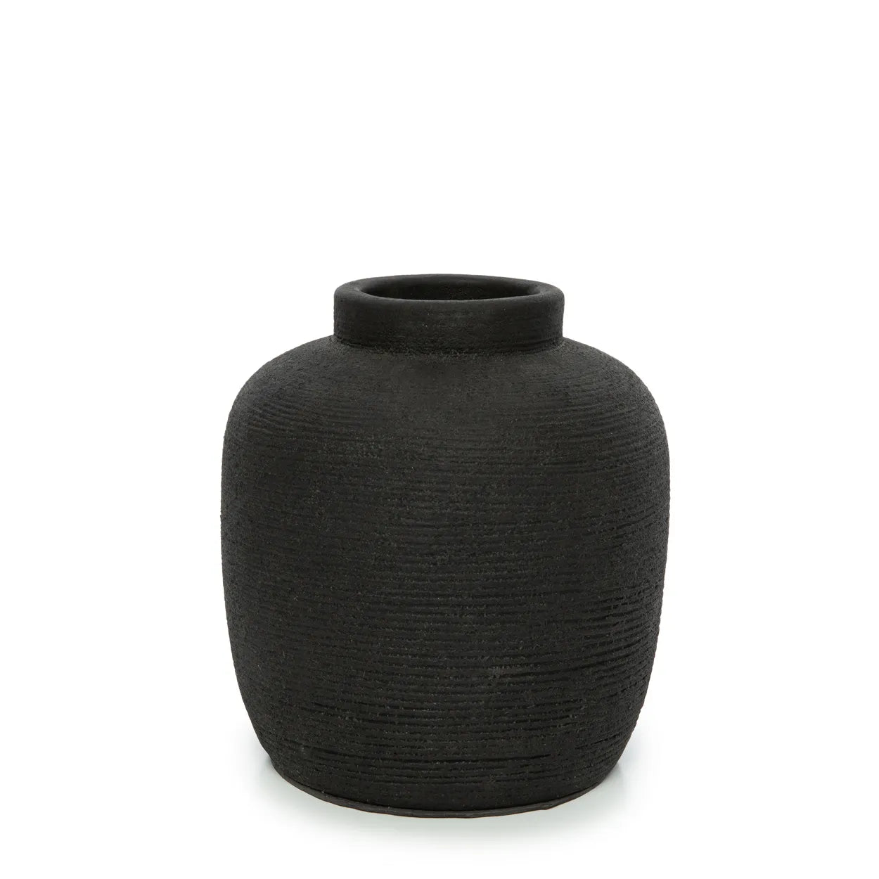 The Peaky Vase - Black - M in terracotta — handmade luxury vase curated by Laiyahome — view 3