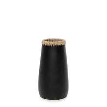 The Sneaky Vase - Black Natural - M in terracotta — handmade luxury vase curated by Laiyahome — view 3