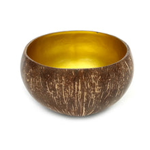The Coco Food Bowl - Natural Gold in coconut — handmade luxury bowl curated by Laiyahome