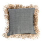 The Cotton Bonita Cushion Cover - Natural Black - 60x60 in cotton — handmade luxury cushion cover curated by Laiyahome — view 3