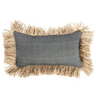 The Cotton Bonita Cushion Cover - Natural Black - 30x50 in cotton — handmade luxury cushion cover curated by Laiyahome — view 3