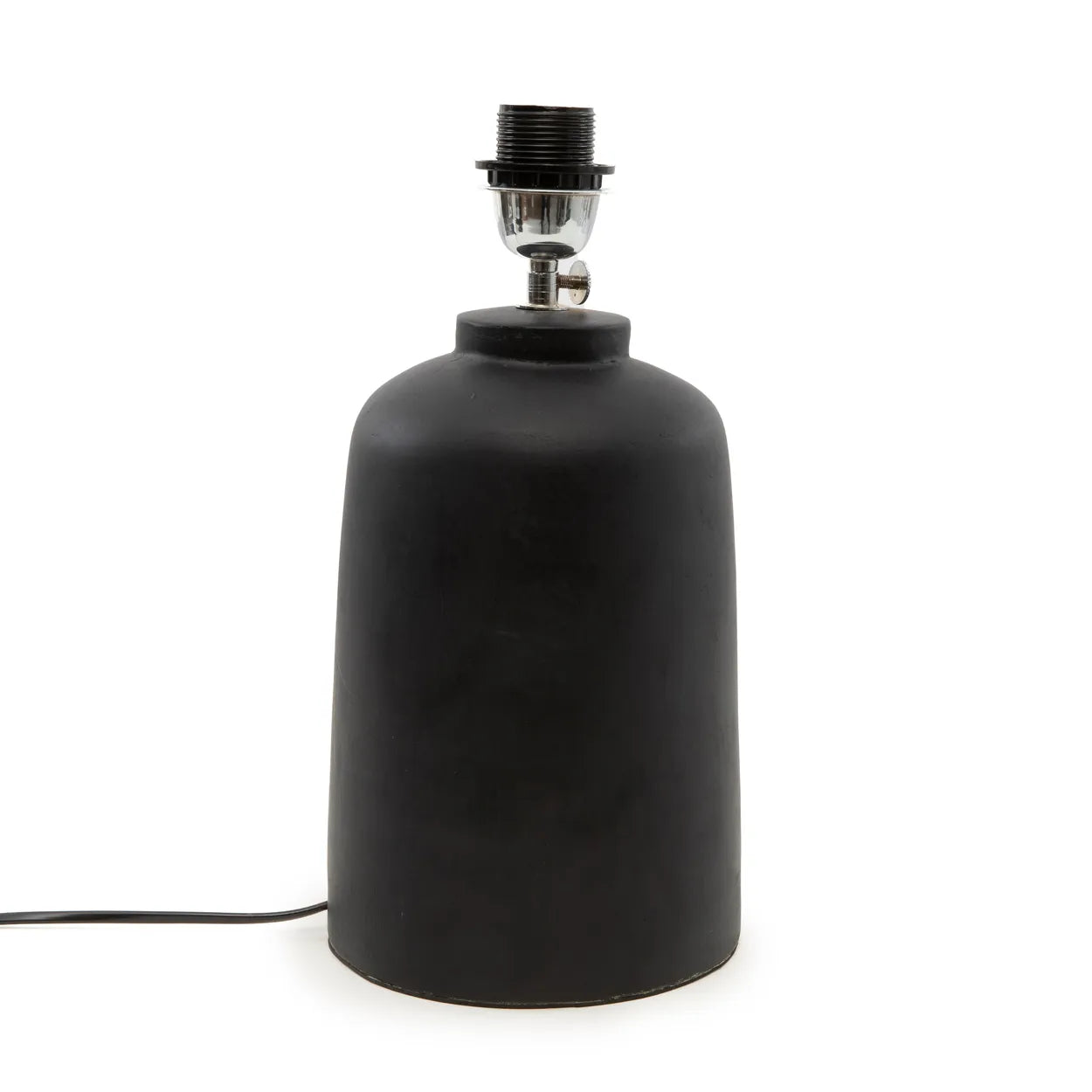 The Table Lamp Base - Black in terracotta, earthenware — handmade luxury table lamp curated by Laiyahome — view 2