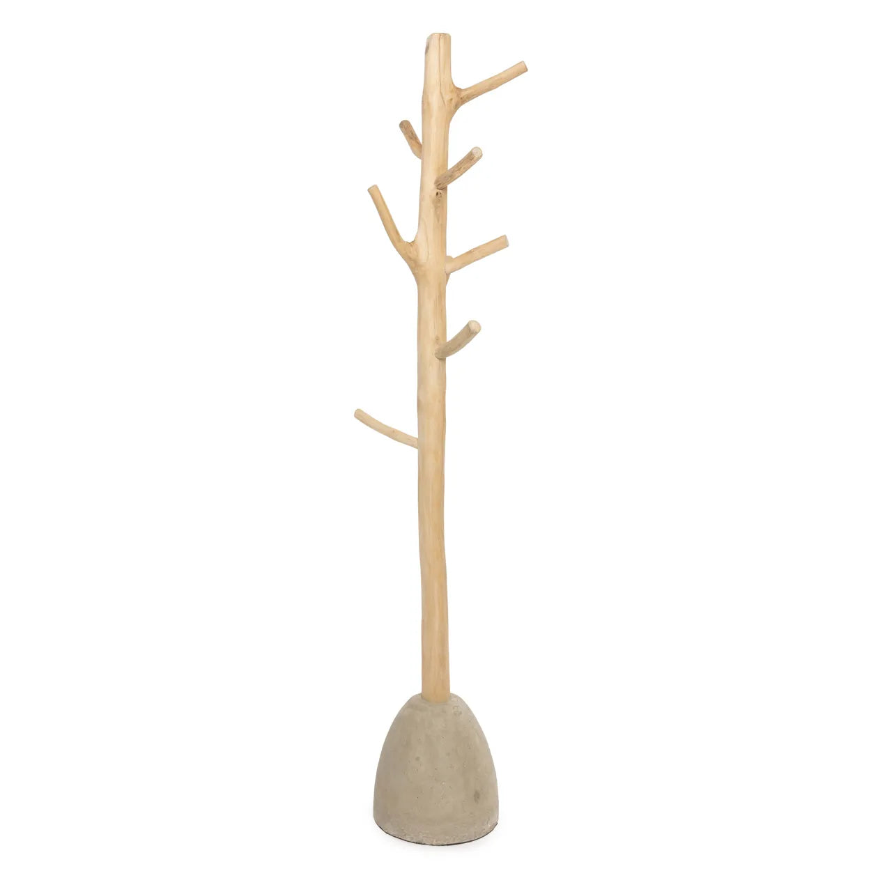 The Concrete Coat Hanger - Natural in wood — handmade luxury coat stand curated by Laiyahome