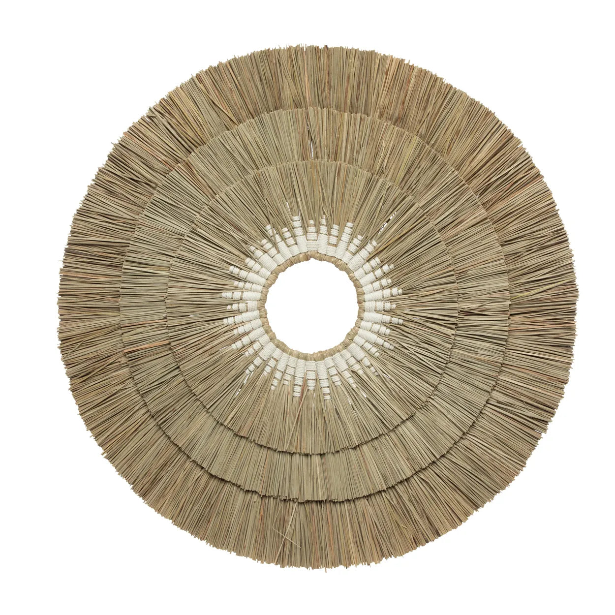 The Mengdong Wall Deco - Natural White in grass — handmade luxury wall decoration curated by Laiyahome