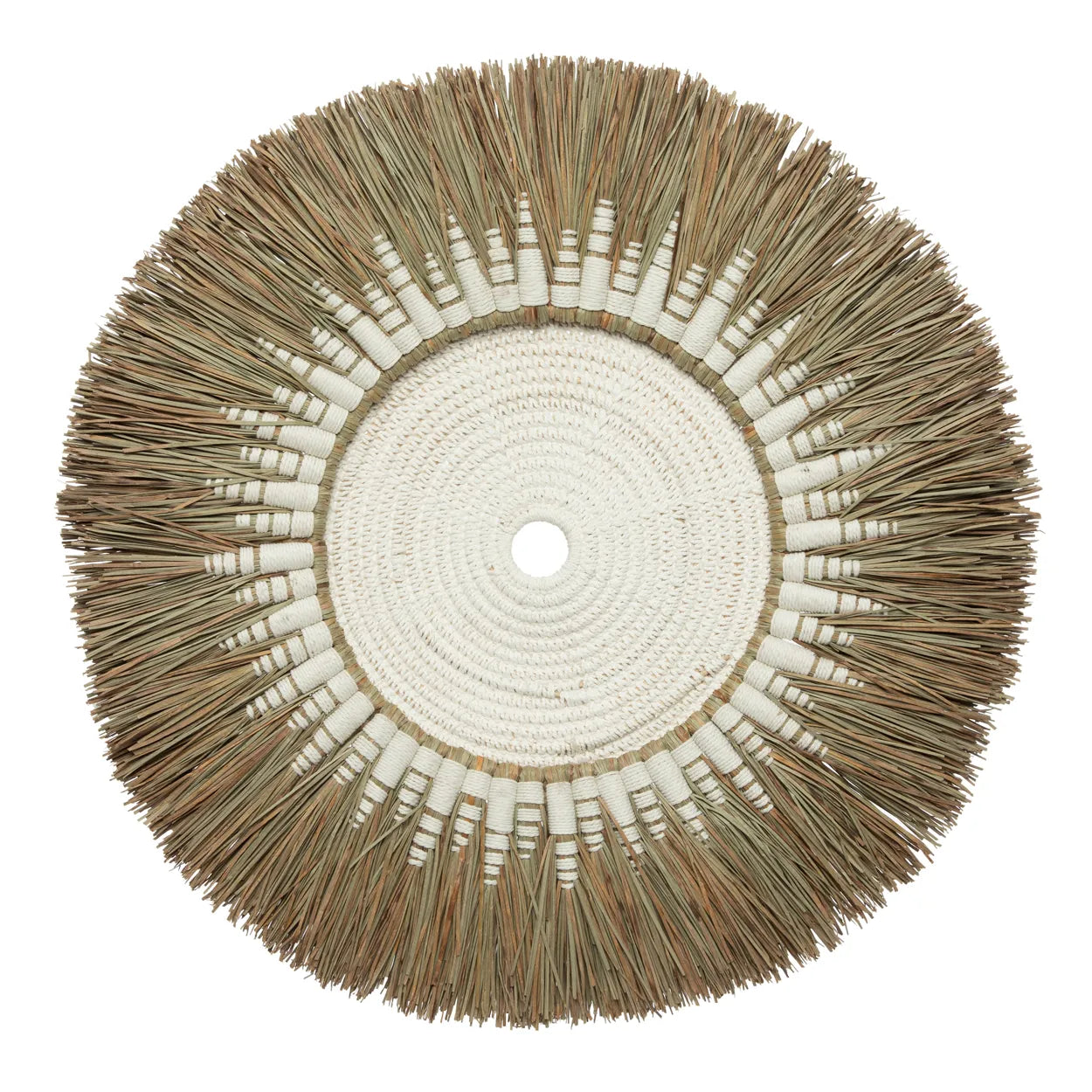 The Raffia Macramé Wall Deco - White Natural in grass — handmade luxury wall decoration curated by Laiyahome