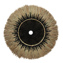 The Raffia Macramé Wall Deco - Black Natural in grass — handmade luxury wall decoration curated by Laiyahome — view 3