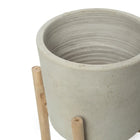 The Chalk Low - Concrete Natural - S in terracotta — handmade luxury planter curated by Laiyahome — view 4